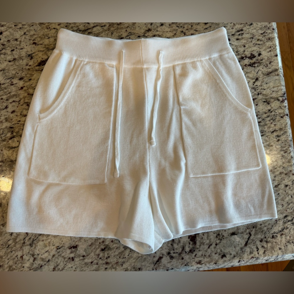 Sweater material 3” inseam shorts. Worn once; EUC!